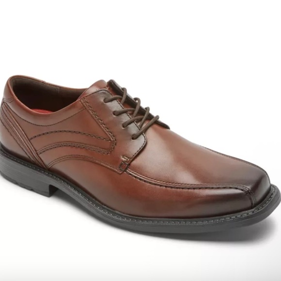 Rockport Style Leader 2 Brown Leather Bike-Toe Derby